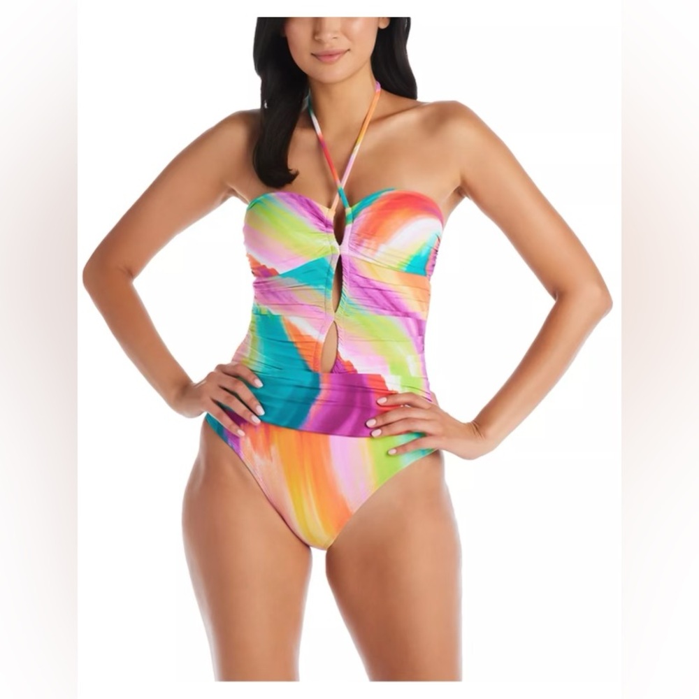 NWT BLEU BY ROD BEATTIE Women's Splash Out One-Piece Swimsuit